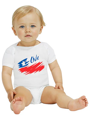 Body Bebé Manga Corta Bandera Chile Fiestas Patrias Grafimax