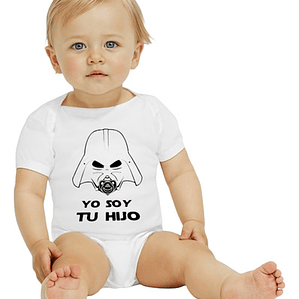 Body Bebé Pilucho Manga Corta Soy Tu Hijo Star Wars Grafimax
