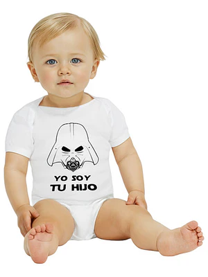 Body Bebé Pilucho Manga Corta Soy Tu Hijo Star Wars Grafimax