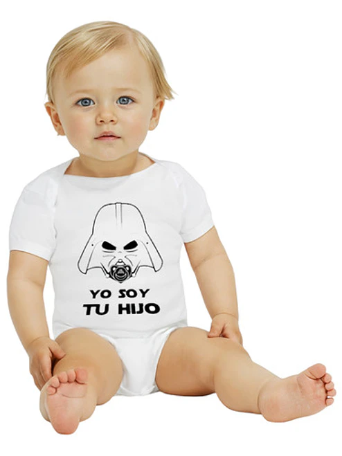 Body Bebé Pilucho Manga Corta Soy Tu Hijo Star Wars Grafimax 1