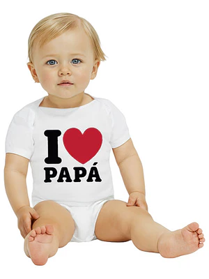 Body Bebé Pilucho Manga Corta I Love Papá Grafimax