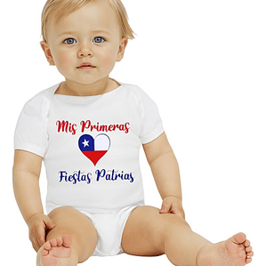 Body Bebé Manga Corta Chile Mis Primeras Fiestas Grafimax