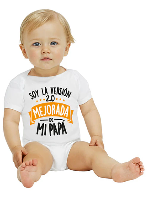 Body Bebé Manga Corta La Versión Mejorada De Papá Grafimax 1