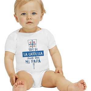Body Bebé Manga Corta De La Católica Igual Que Papá Grafimax