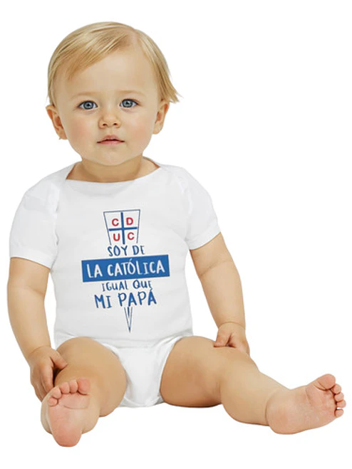 Body Bebé Manga Corta De La Católica Igual Que Papá Grafimax 1