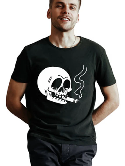 Polera Calavera Smoking Skull Urban Grafimax 16