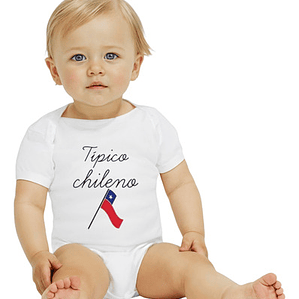 Body Bebé Pilucho Manga Corta Tipico Chileno - Grafimax