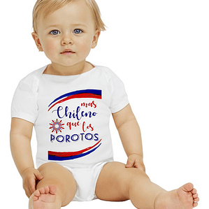 Body Bebé Manga Corta Más Chileno Que Los Porotos Grafimax