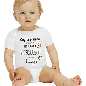 Body bebé Manga Corta Papá No Juega Todo El Tiempo Grafimax