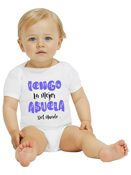 Body Bebé Pilucho Manga Corta Tengo La Mejor Abuela Grafimax 1