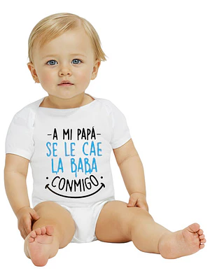 Body Bebé Manga Corta A Papá Se Le Cae La Baba Grafimax