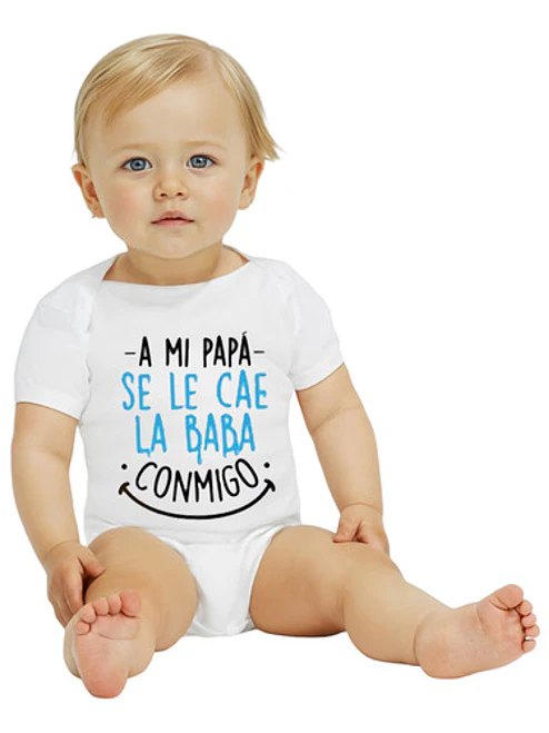 Body Bebé Manga Corta A Papá Se Le Cae La Baba Grafimax 1