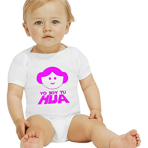 Body Bebé Pilucho Manga Corta Soy Tu Hija Star Wars Grafimax