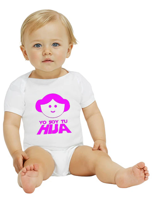 Body Bebé Pilucho Manga Corta Soy Tu Hija Star Wars Grafimax 1