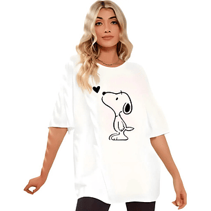 Polera Oversize Snoopy Caricaturas Mujer Grafimax