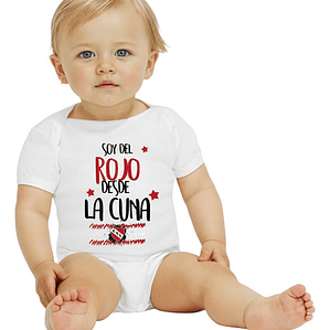 Body Bebé Manga Corta Soy Del Rojo Desde La Cuna Grafimax