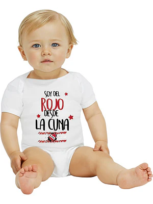 Body Bebé Manga Corta Soy Del Rojo Desde La Cuna Grafimax