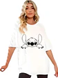 Polera Oversize Stitch Garritas Pelí­Culas Mujer Grafimax - Miniatura 1