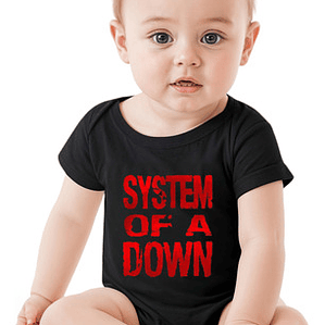 Body Bebé Pilucho Manga Corta System Of A Down Música Grafimax