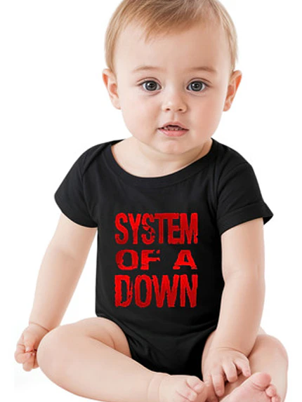 Body Bebé Pilucho Manga Corta System Of A Down Música Grafimax 1