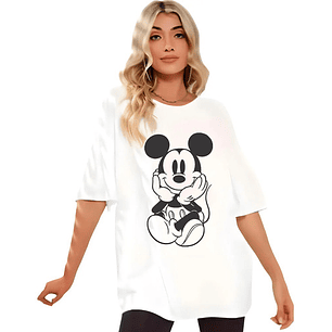 Polera Oversize Mickey Mouse Mujer Grafimax