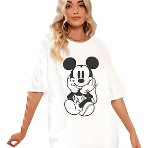 Polera Oversize Mickey Mouse Mujer Grafimax