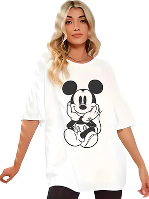 Polera Oversize Mickey Mouse Mujer Grafimax