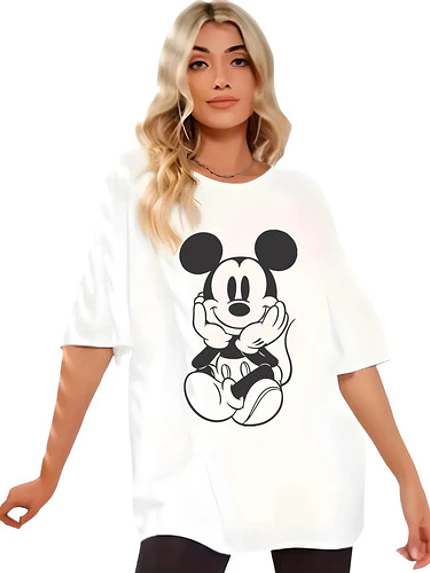 Polera Oversize Mickey Mouse Mujer Grafimax 1