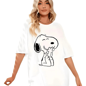 Polera Oversize Snoopy Risitas Caricaturas Mujer Grafimax
