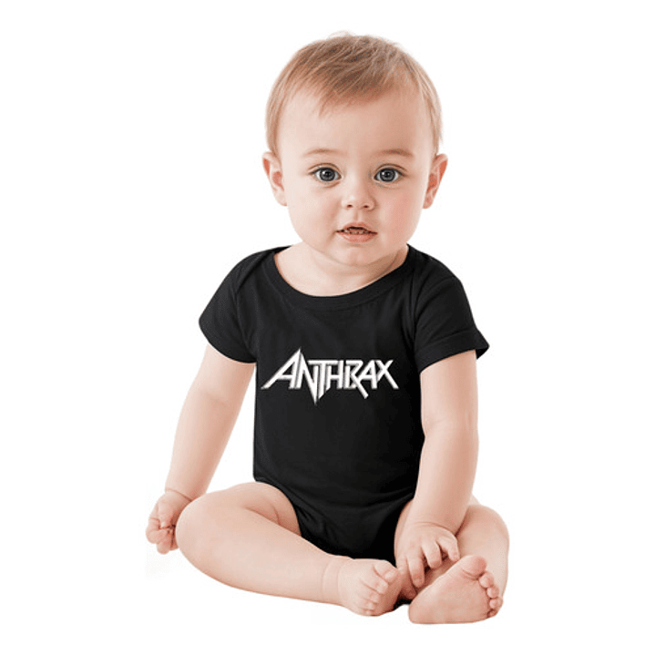 Body Bebe Pilucho Manga Corta Anthrax Rock Metal Grafimax 1