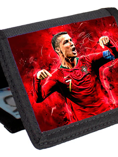 Billetera Tarjetero Cristiano Ronaldo Futbol Velcro Unisex 1