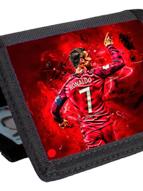 Billetera Tarjetero Cristiano Ronaldo Futbol Velcro Unisex 5
