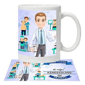 Tazón Kinesiólogo Aquí­ Toma El Mejor Frases Grafimax