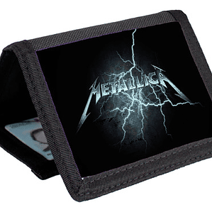 Billetera Tarjetero Míºsica Metallica Diseños Velcro Unisex