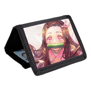 Billetera Tarjetero Anime Nezuko Demon Slayer Velcro Unisex