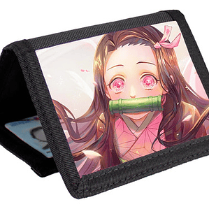 Billetera Tarjetero Anime Nezuko Demon Slayer Velcro Unisex
