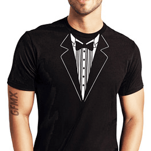 Polera Traje Tuxedo Fiestas Graduaciones Cumpleaños Grafimax