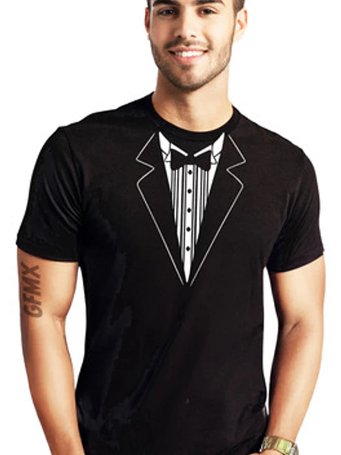 Polera Traje Tuxedo Fiestas Graduaciones Cumpleaños Grafimax 1