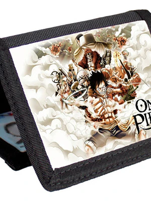 Billetera Tarjetero Anime One Piece Diseños Velcro Unisex