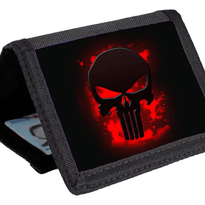 Billetera Tarjetero Superhéroe Punisher Velcro Unisex