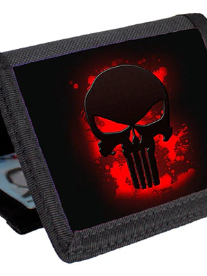 Billetera Tarjetero Superhéroe Punisher Velcro Unisex