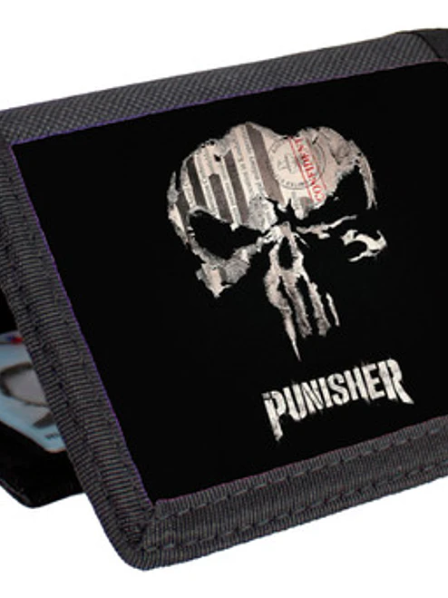 Billetera Tarjetero Superhéroe Punisher Velcro Unisex 5