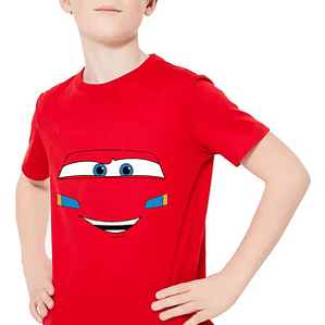 Polera Algodón Rayo Mcqueen Cars Diseños Niño Grafimax