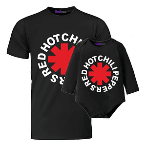 Pack Polera Papá E Hijo Rock Red Hot Chili Peppers Grafimax