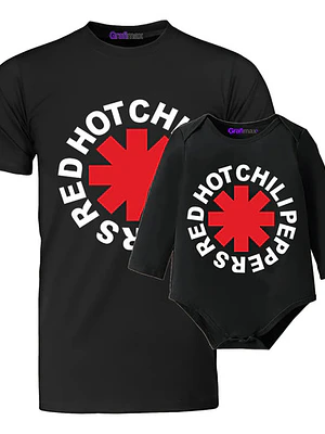 Pack Polera Papá E Hijo Rock Red Hot Chili Peppers Grafimax