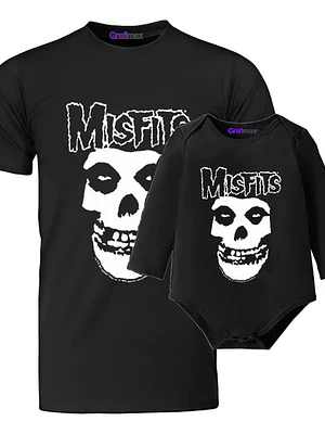 Pack Polera Papá E Hijo Rock Metal Misfits Grafimax