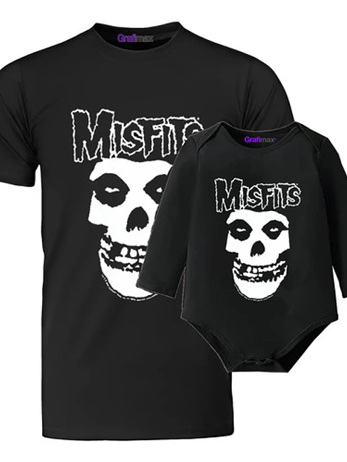 Pack Polera Papá E Hijo Rock Metal Misfits - Grafimax 1