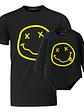 Pack Polera Papá E Hijo Rock Nirvana Logo Smile - Grafimax - Miniatura 1