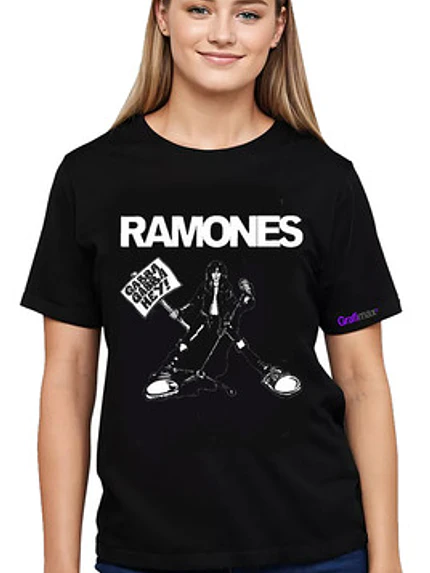 Polera Oversize Ramones DiseÃ±os Banda Rock Mujer Grafimax 1