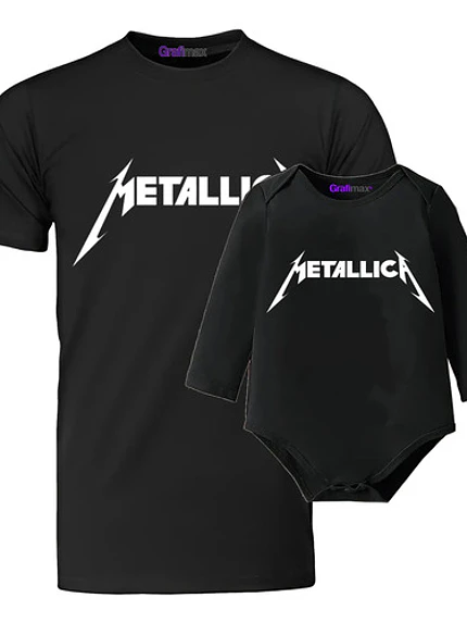 Pack Polera Papá E Hijo Rock Metal Metallica duo  -Grafimax 1